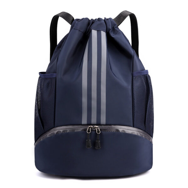 Drawstring Sports Backpack with Water Bottle Holder - Image 4