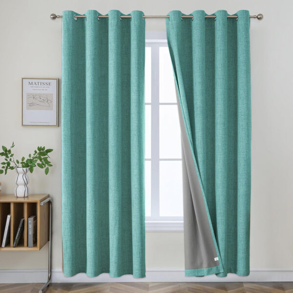 Wholesale Linen Fabric Blackout Curtains For Living Room - Image 2