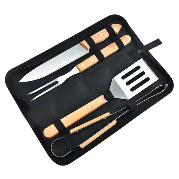 Men's Dad BBQ Kit - Thick Stainless Steel Utensils with Bag
