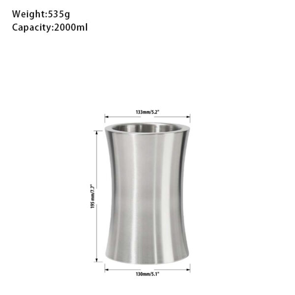Custom Double Wall Stainless Steel Wine Cooler Bucket - Image 6