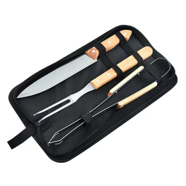 Men's Dad BBQ Kit - Thick Stainless Steel Utensils with Bag - Image 6