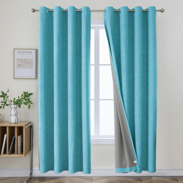 Wholesale Linen Fabric Blackout Curtains For Living Room - Image 3