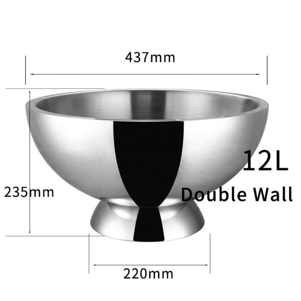 Custom Double Wall Stainless Steel Wine Cooler Bucket - Image 8