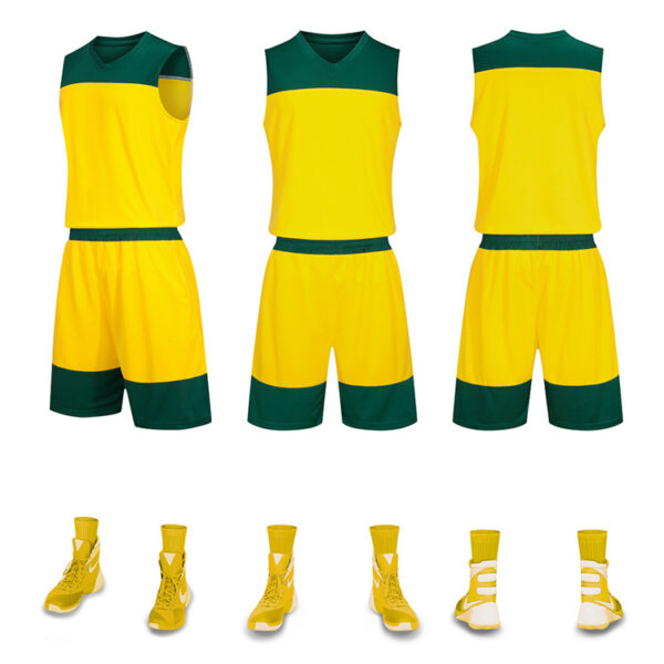 Custom Logo V-Neck Basketball Jerseys for Boys - Quick Dry Sets - Image 8