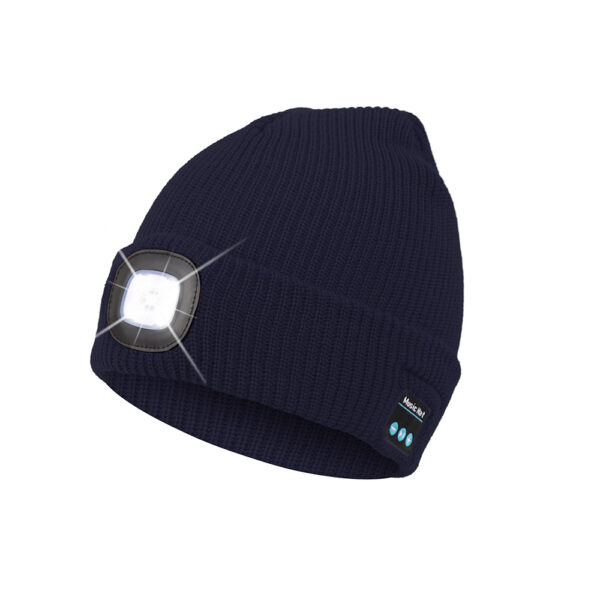 Bluetooth Beanie with LED Headlamp & Wireless Headphones - Image 5