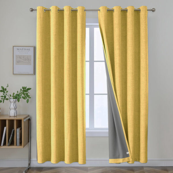 Wholesale Linen Fabric Blackout Curtains For Living Room - Image 5
