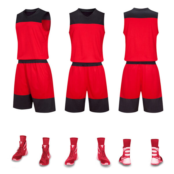Custom Logo V-Neck Basketball Jerseys for Boys - Quick Dry Sets - Image 7