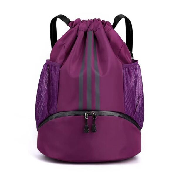 Drawstring Sports Backpack with Water Bottle Holder - Image 5