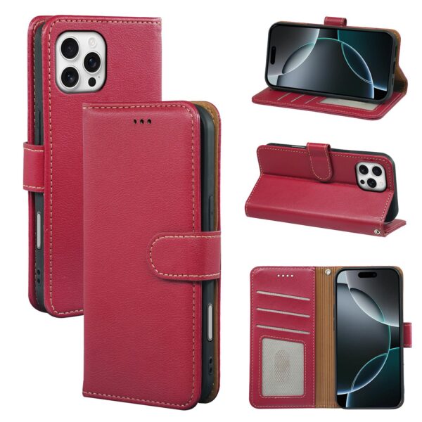 iPhone 15 Pro Max Leather Wallet Case - Flip Cover - Image 7