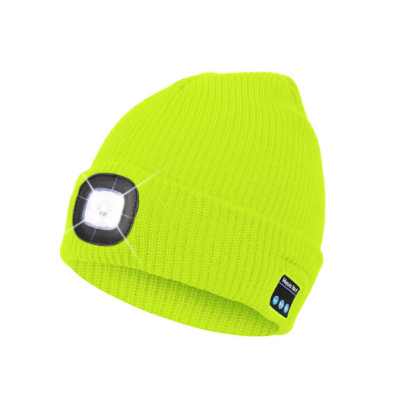 Bluetooth Beanie with LED Headlamp & Wireless Headphones - Image 4