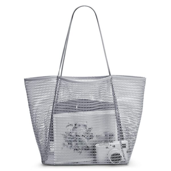 Large Mesh Beach & Shopping Tote Bag - Foldable & Durable - Image 5