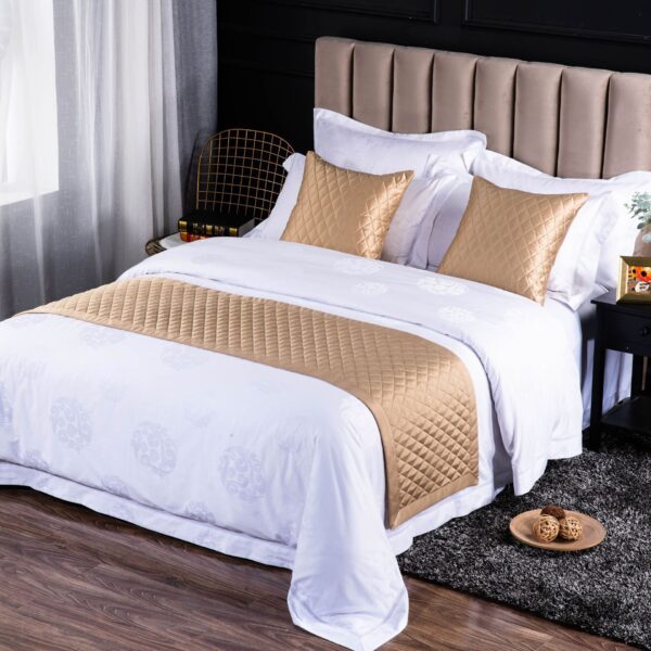 Star Hotel Bed Runner & Geometric Pillow Throw - Image 3