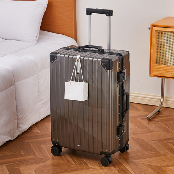 20" Aluminum Luggage with Cup Holder & Lock - Image 4