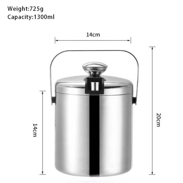 Custom Double Wall Stainless Steel Wine Cooler Bucket - Image 4
