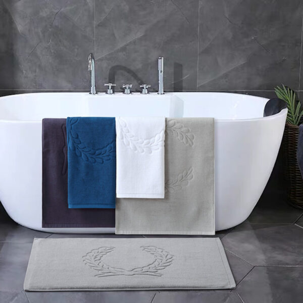 Cotton Absorbent Shower Towel Mats for Bathroom & Hotels - Image 5
