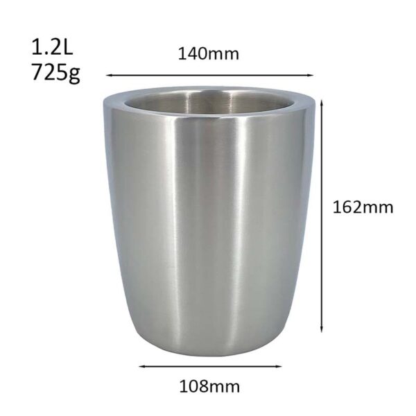Custom Double Wall Stainless Steel Wine Cooler Bucket - Image 5