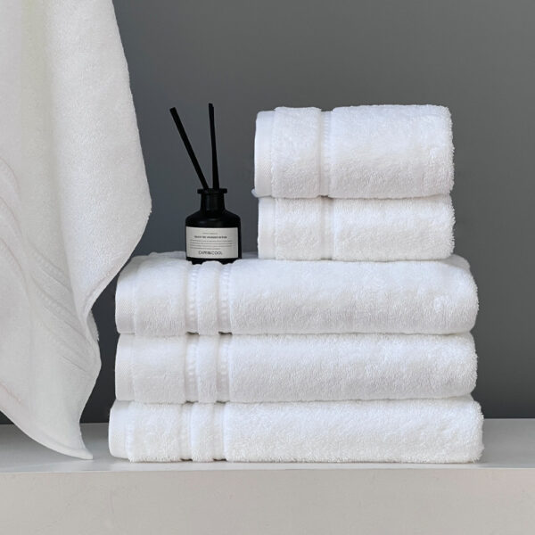 Pure Cotton 600GSM Hotel Towel Set with Embroidered Logo - Image 4