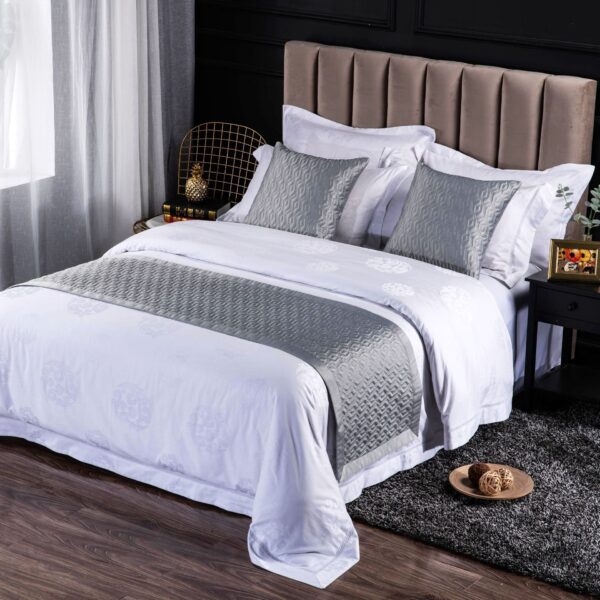 Star Hotel Bed Runner & Geometric Pillow Throw - Image 2