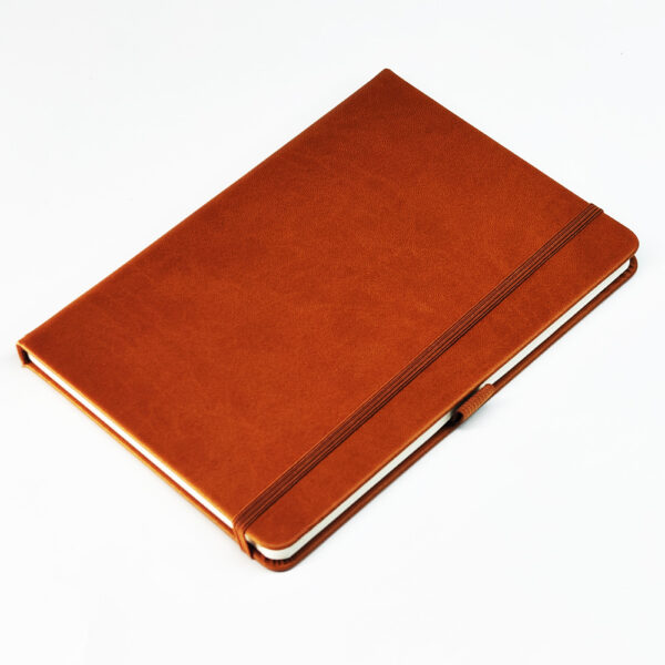 A5 PU Leather Notebook - Business, Linen, Elastic Band, Student Journals - Image 2