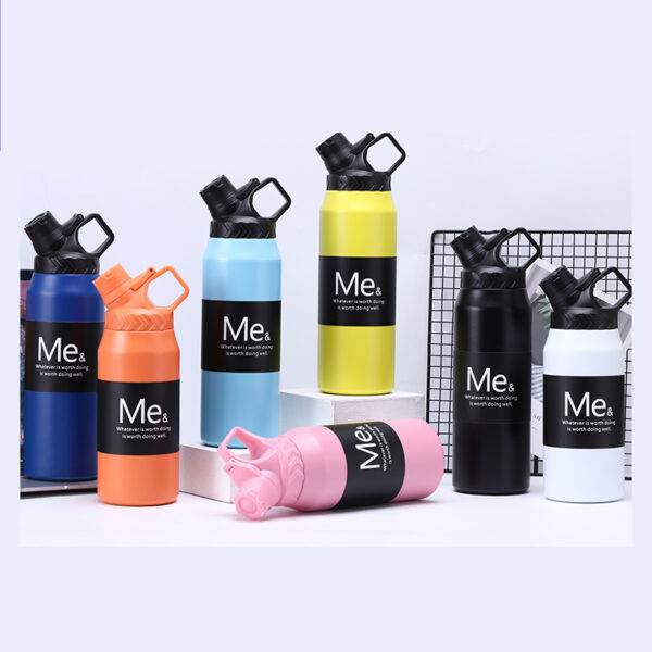 750/950ml Stainless Steel Sports Water Bottle - Outdoor Handle Cup - Image 5
