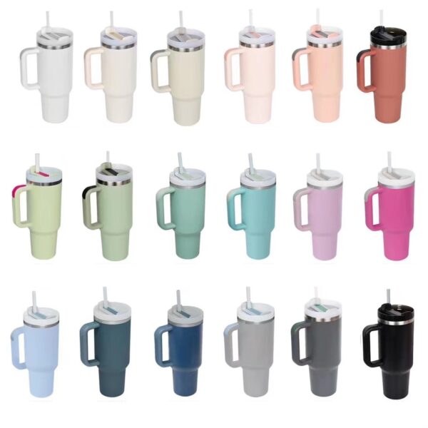 Custom 40oz Stainless Steel Travel Mug with Leakproof Lid - Image 4