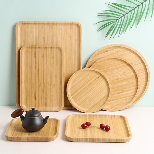 Custom Logo Bamboo Wedding Serving Tray Dish - Image 6