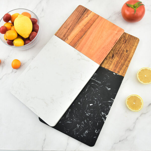 New Acacia Marble Splicing Rectangular Cutting Board - Image 5