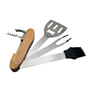 5-in-1 Foldable BBQ Grill Tool Set - Outdoor Kit