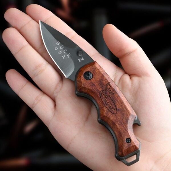 Mini Folding Survival Knife - Pocket, Keychain - Image 3