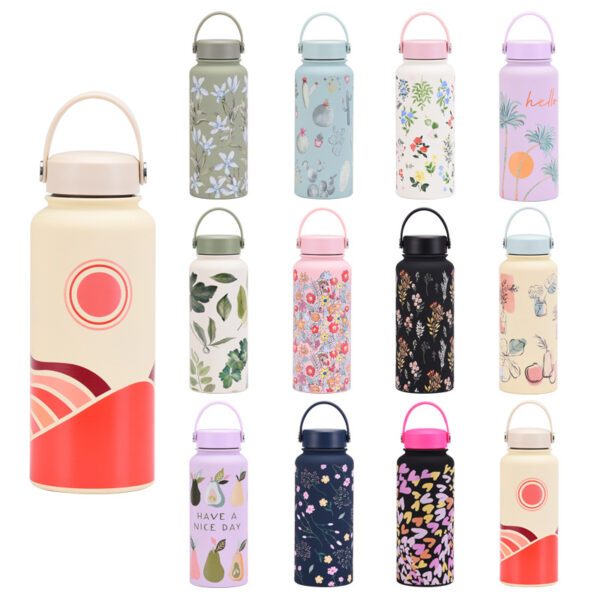 Colorful Flower Stainless Steel Drinkware Set - Image 10