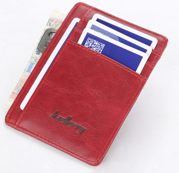 Hot Sell Mens Slim Fashion Zipper Short Wallet Genuine Leather Id Card Holder - Image 7