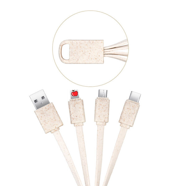 Eco-Friendly 3-in-1 USB Cable for Mobiles