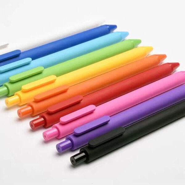 Top Quality Jelly color barrel retractable pen Soft plastic Barrel gel pen custom logo - Image 3