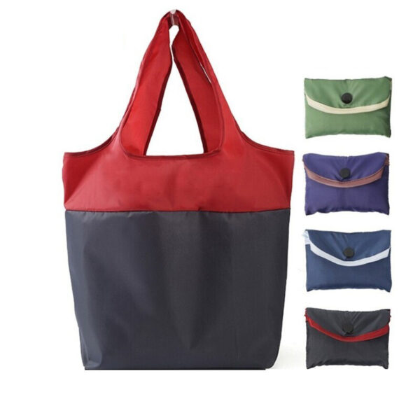 Foldable Polyester Tote - Small, Pocket, Reusable Shopping Bag - Image 2