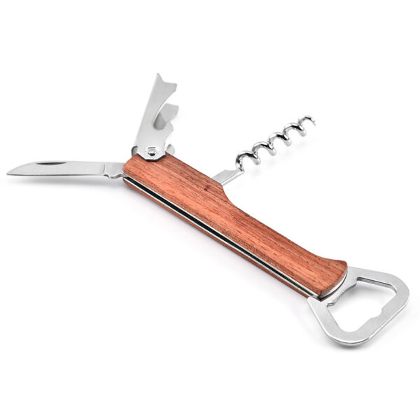 Engraved Wooden Corkscrew with Custom Logo - Image 2