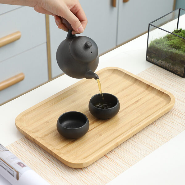 Custom Logo Bamboo Wedding Serving Tray Dish - Image 4