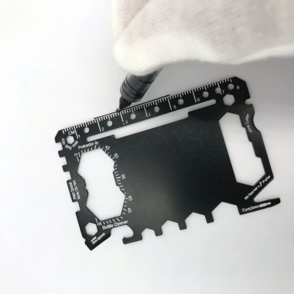 Custom Logo Metal Credit Card Wallet Tool Multi Tool Business Card Bottle Opener - Image 4