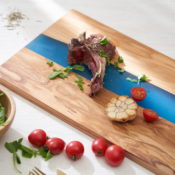 Resin epoxy serving wooden wood cutter chopping charcuterie cutting board - Image 6