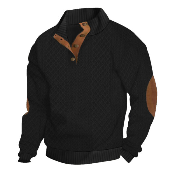 Men's Outdoor Casual Collar Knitted Pullover - Image 3