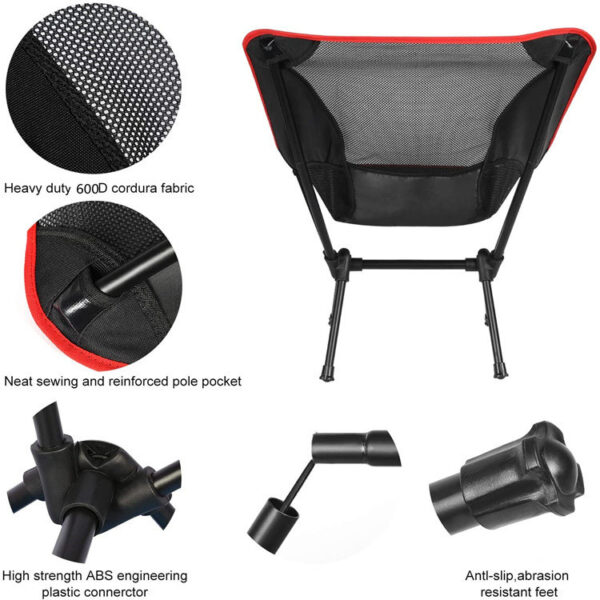 Lightweight Folding Moon Chair - Outdoor Portable OEM Logo - Image 3