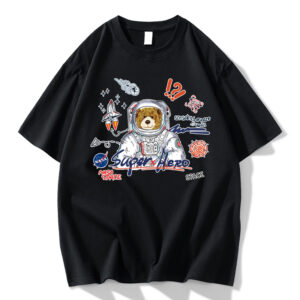 NASA Joint Unisex Cotton Short Sleeve T-Shirt - Backpack Bear