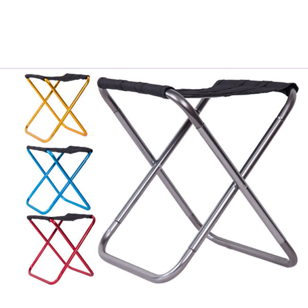 Portable Mini Stool - Foldable Beach Camping Chair with Pouch - Image 5