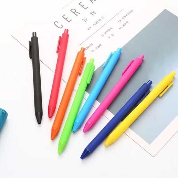Top Quality Jelly color barrel retractable pen Soft plastic Barrel gel pen custom logo - Image 2