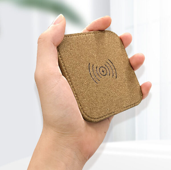 Cork Wireless Charger - 5W, Custom Logo, Eco-Friendly - Image 5