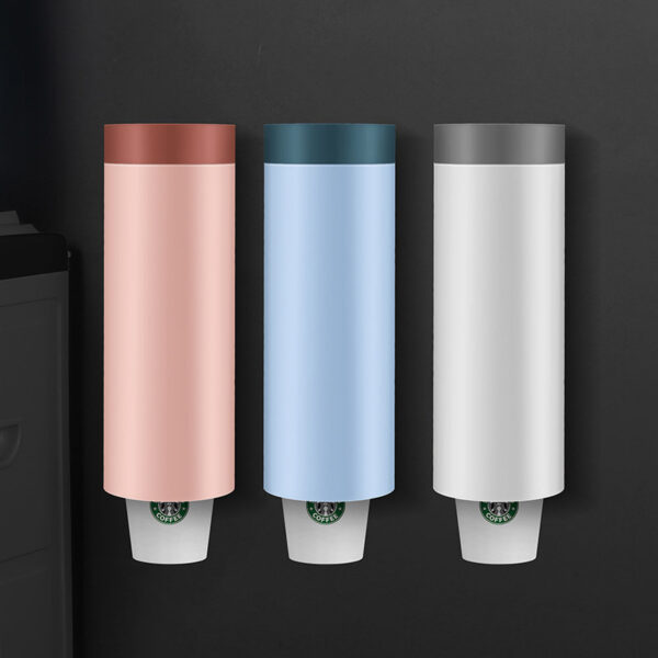 Auto-Remove Paper Cup Holder - Wall-Mount, Dust-Proof, Dispenser-Friendly - Image 2