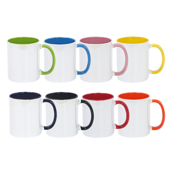11oz Ceramic Colored Mug with Grip - School Style - Image 5
