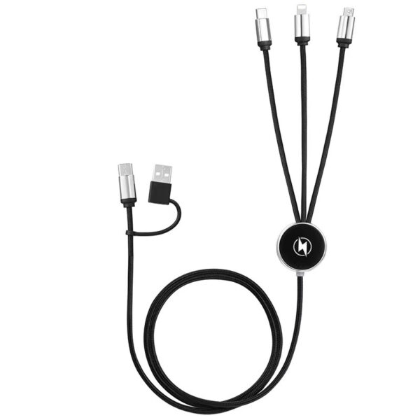 3-in-1 USB-C Charge Cable Keychain - Promotional Gift