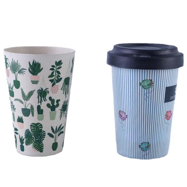 Eco Bamboo Fibre Coffee Cup with Printed logo - Image 5