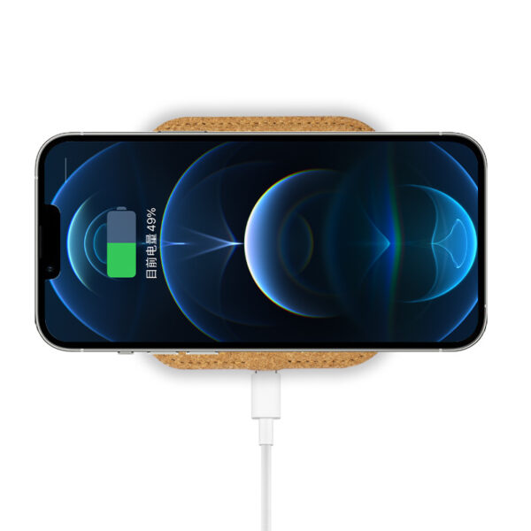 Cork Wireless Charger - 5W, Custom Logo, Eco-Friendly - Image 3