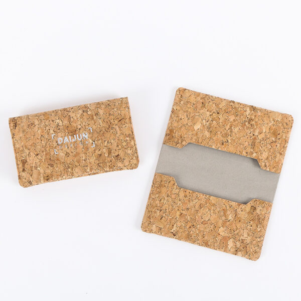 Cork Leather Card Bag - Anti-Scan, Travel Gift, Promotional Ad - Image 4